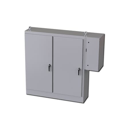Saginaw Control & Engineering 3 Point Latch with Padlock Handle Electrical Enclosures, 72 in H, 18 in D, 65-3/4 in W SCE-72XD6618G